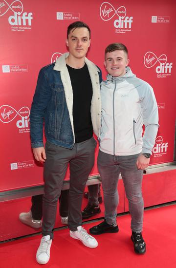 Eoin Duffy and Karl Rice at the Virgin Media Dublin International Film Festival 2022 programme launch at the Lighthouse Cinema ,Dublin.
Pic Brian McEvoy