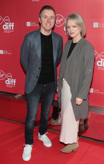 Colm Bairead and Cleona Ni Chrualaoi  at the Virgin Media Dublin International Film Festival 2022 programme launch at the Lighthouse Cinema ,Dublin.
Pic Brian McEvoy
