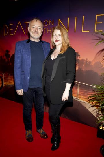 Rick O'Shea and Liz Lyons pictured at the special preview screening of 20th Century Studios, Death On The Nile in the Stella Cinema Rathmines. Picture Andres Poveda