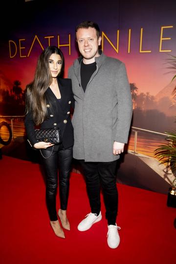 Roberta Ciuraru and Ciaran O'Dwyer pictured at the special preview screening of 20th Century Studios, Death On The Nile, in the Stella Cinema Rathmines. Picture Andres Poveda