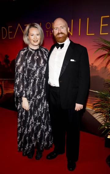 Miranda Thomas and Oisín Wall pictured at the special preview screening of 20th Century Studios, Death On The Nile in the Stella Cinema Rathmines. Picture Andres Poveda