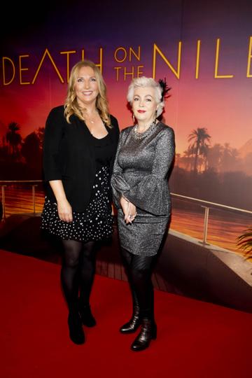 Irish film editor Úna Ní Dhonghaíle pictured at the special preview screening of her latest work, 20th Century Studios,  Death On The Nile, with Trish Long, General Manager of Disney in Ireland, a Vice President of The Walt Disney Company. Picture Andres Poveda