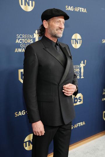 Troy Kotsur won best Male Actor In A Supporting Role at the SAG awards for his role in CODA.
 (Photo by Kevin Mazur/Getty Images for WarnerMedia)