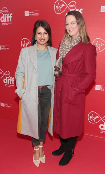 Demi Bhamber and Laura Somers at the Virgin Media Dublin International Film Festival Closing Gala screening of the film My Old School at Cineworld, Dublin.
Picture Brian McEvoy