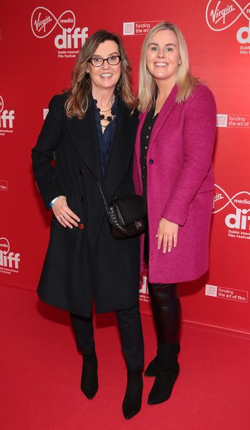 Sharon McGarry and Caitriona O Connor  at the Virgin Media Dublin International Film Festival Closing Gala screening of the film My Old School at Cineworld, Dublin.
Picture Brian McEvoy