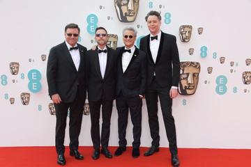 (L to R)  Ron Bartlett, Mac Ruth, Mark A. Mangini and Theo Green attend the EE British Academy Film Awards 2022 at Royal Albert Hall on March 13, 2022 in London, England.  (Photo by David M. Benett/Dave Benett/Getty Images)