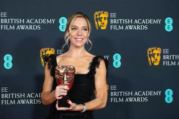 Sian Heder, winner of the Best Adapted Screenplay award for "CODA", attends the EE British Academy Film Awards 2022 dinner at The Grosvenor House Hotel on March 13, 2022 in London, England.  (Photo by Joseph Okpako/WireImage)