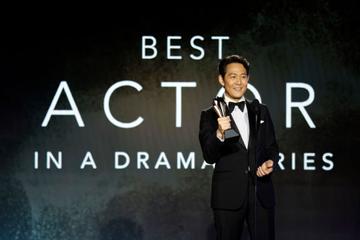 Lee Jung-jae accepts the Best Actor in a Drama Series award for ‘Squid Game’ onstage during the 27th Annual Critics Choice Awards at Fairmont Century Plaza on March 13, 2022 in Los Angeles, California. (Photo by Frazer Harrison/Getty Images )