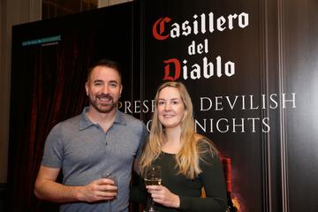Pictured at the Casillero del Diablo Devilish Movie Nights event at the Stella Cinema, Rathmines were Enda Lyons and Sinead Griffin.

Photo: Lensmen