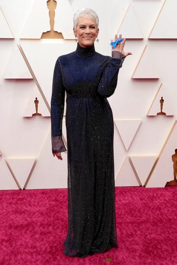 Jamie Lee Curtis attends the 94th Annual Academy Awards at Hollywood and Highland on March 27, 2022 in Hollywood, California. (Photo by Kevin Mazur/WireImage)