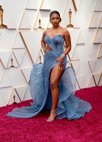 Megan Thee Stallion attends the 94th Annual Academy Awards at Hollywood and Highland on March 27, 2022 in Hollywood, California. (Photo by Kevin Mazur/WireImage)