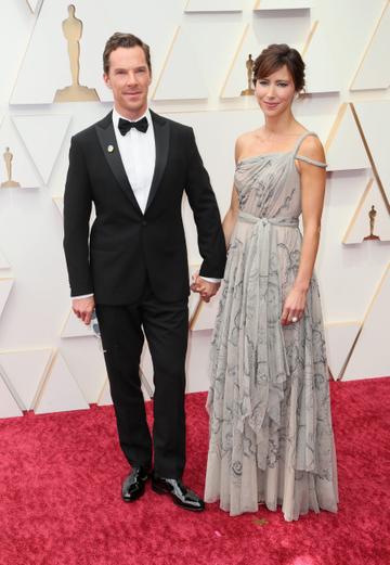 (L-R) Benedict Cumberbatch and Sophie Hunter attend the 94th Annual Academy Awards at Hollywood and Highland on March 27, 2022 in Hollywood, California. (Photo by David Livingston/Getty Images)