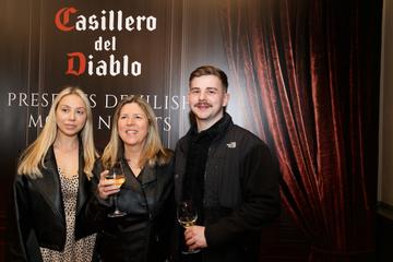 Pictured at the Casillero del Diablo Devilish Movie Nights event at the Stella Cinema, Rathmines were Emma, Colette and Rob Doyle.

Photo: Lensmen