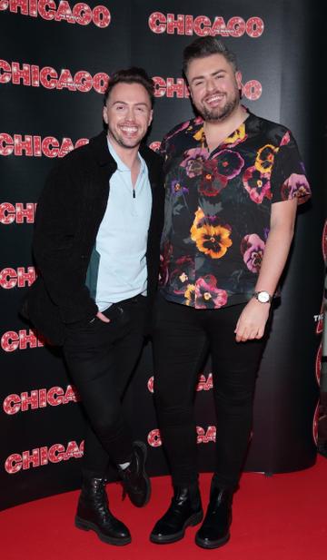 Mark Rogers and James Patrice pictured at the opening night of the acclaimed international smash hit theatre productionCHICAGO at the Bord Gais Energy Theatre, Dublin
Pic: Brian McEvoy Photography