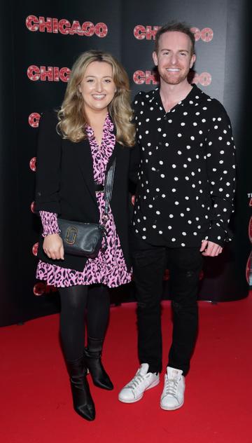 Rebecca Shekelton and Brendan O'Loughlin pictured at the opening night of the acclaimed international smash hit musical CHICAGO at the Bord Gais Energy Theatre, Dublin
Pic Brian McEvoy Photography
No Repro fee for one use