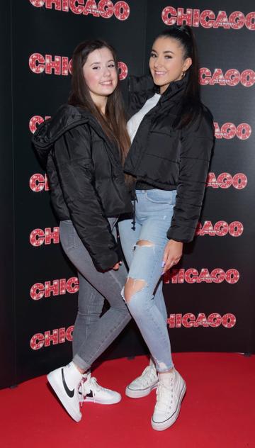 Sarah Louise Finn and Hayleigh Miller pictured at the opening night of the acclaimed international smash hit musical CHICAGO at the Bord Gais Energy Theatre, Dublin
Pic: Brian McEvoy Photography