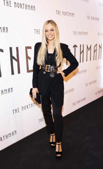 Diana Bunici pictured at the Irish premiere screening of The Northman at the Light House Cinema in cinema's from Friday 15th April. Picture Andres Poveda