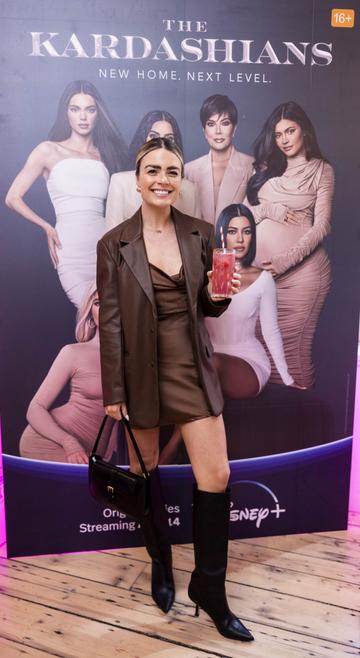Lauren Arthurs pictured at a very special preview of The Kardashians launching exclusively on Disney+ April 14th in PINK Restaurant Dublin. Picture Andres Poveda