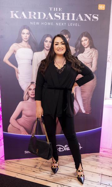 Vicky Notaro pictured at a very special preview of The Kardashians launching exclusively on Disney+ April 14th in PINK Restaurant Dublin. Picture Andres Poveda