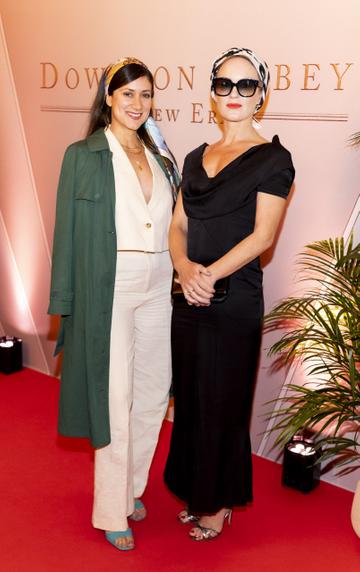 Andrea Perez and Aoife MacCana pictured at the Irish premiere screening of Downton Abbey: A New Era at The Stella Cinema, Rathmines. Downton Abbey: A New Era is in cinemas across Ireland from this Friday April 29th. Picture Andres Poveda