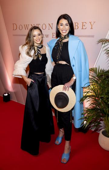 Lorraine Booth and Sarah McDermott pictured at the Irish premiere screening of Downton Abbey: A New Era at The Stella Cinema, Rathmines. Downton Abbey: A New Era is in cinemas across Ireland from this Friday April 29th. Picture Andres Poveda