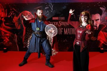 Gerry Begley as Dr Strange and Morgyn Smith as The Scarlet Witch at a special preview screening of Marvel Studios Doctor Strange in the Multiverse of Madness at Cineworld Dublin. Picture Andres Poveda