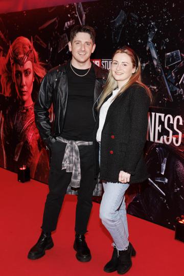 Stephen Byrne and Clara deBrun pictured at a special preview screening of Marvel Studios Doctor Strange in the Multiverse of Madness at Cineworld Dublin. Picture Andres Poveda