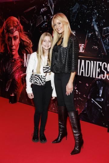Kerri Nicole Blanc and daughter Kayla pictured at a special preview screening of Marvel Studios Doctor Strange in the Multiverse of Madness at Cineworld Dublin. Picture Andres Poveda