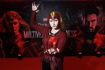 Morgyn Smith dressed as The Scarlet Witch at a special preview screening of Marvel Studios Doctor Strange in the Multiverse of Madness at Cineworld Dublin. Picture Andres Poveda
