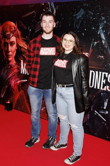 Sean Brennan and Rebecca Nolan pictured at a special preview screening of Marvel Studios Doctor Strange in the Multiverse of Madness at Cineworld Dublin. Picture Andres Poveda