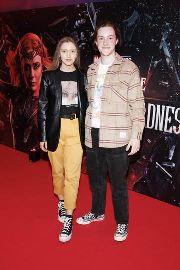 Leah Maloney and Kyle Dolan pictured at a special preview screening of Marvel Studios Doctor Strange in the Multiverse of Madness at Cineworld Dublin. Picture Andres Poveda