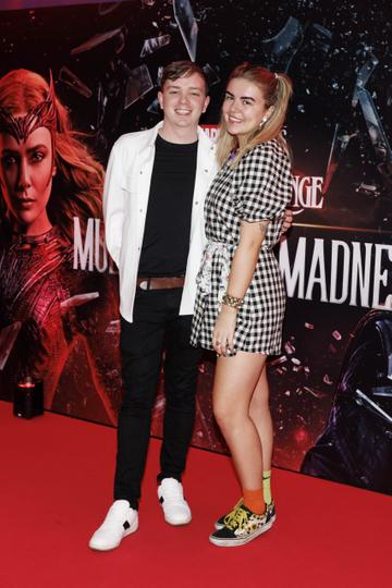 Jonathan Kelly and Eva Price pictured at a special preview screening of Marvel Studios Doctor Strange in the Multiverse of Madness at Cineworld Dublin. Picture Andres Poveda