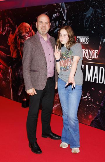 Mark Henry and Grainne Henry pictured at a special preview screening of Marvel Studios Doctor Strange in the Multiverse of Madness at Cineworld Dublin. Picture Andres Poveda