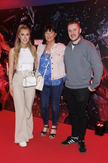 Shannon Fox and Ann Smyth and Richard Fox pictured at a special preview screening of Marvel Studios Doctor Strange in the Multiverse of Madness at Cineworld Dublin. Picture Andres Poveda