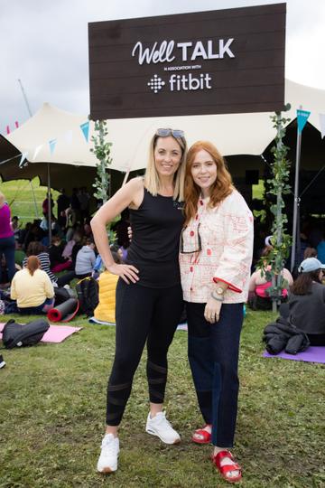 Pictured at the Fitbit WellTalk Area at Wellfest is from left Kathryn Thomas and Angela Scanlon. Pic: Naoise Culhane