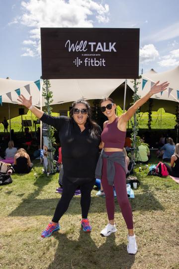 Pictured at the Fitbit WellTalk Area at Wellfest was Trisha Lewis with Terry McEvoy. 
Pic: Naoise Culhane
