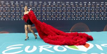 Spain’s Chanel pictured on the Turquoise Carpet in Turin for the Eurovision Song Contest 2022 Opening Ceremony at the Venaria Reale. Picture Andres Poveda