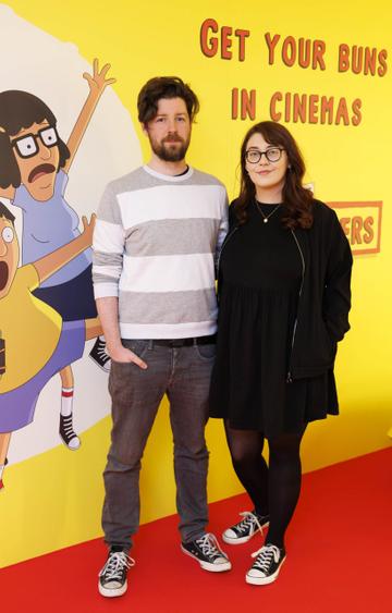 Ronan McIntyre and Gemma Weir pictured at a special preview screening of The Bob's Burgers Movie at the Light House Cinema Dublin. Picture Andres Poveda
