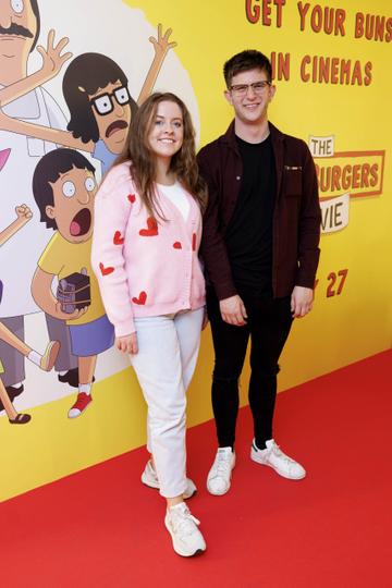 Ellen Hudson and Oscar Andrews pictured at a special preview screening of The Bob's Burgers Movie at the Light House Cinema Dublin. Picture Andres Poveda