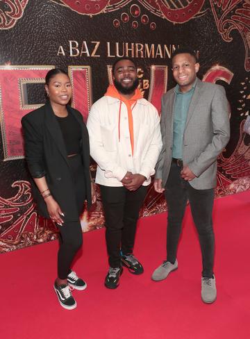 Korede Esho,Ope Oworu and Pierre Jimbog at the Irish Premiere screening of Elvis at the Lighthouse Cinema,Dublin.
Picture Brian McEvoy