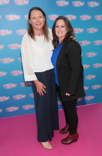 Alison O Hanlon and Greta Fahy at the opening night of the smash hit musical Waitress at the Bord Gais Energy Theatre, Dublin.
Pic Brian McEvoy