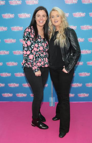 Susan Byrne and Rosie Costello  at the opening night of the smash hit musical Waitress at the Bord Gais Energy Theatre, Dublin.
Pic Brian McEvoy