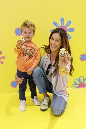 Glenda Gilson and son Bobby at the Irish premiere of Minions: The Rise of Gru at Movies @ The Square in the first premiere event since its opening. Minions: The Rise of Gru is in cinemas July 1. Picture Andres Poveda