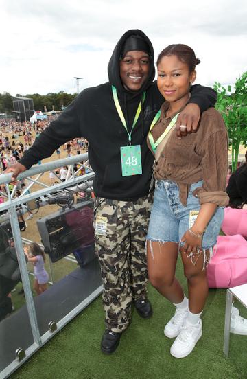 Jafaris and Fee Eppi Mae pictured at 48's #Area48 at Longitude festival in Marlay Park, Dublin. Area 48 was the go to place for well known faces at the festival this weekend. Guests soaked up the atmosphere while enjoying an unrivalled view of their favourite main stage headline acts.
Picture: Brian McEvoy