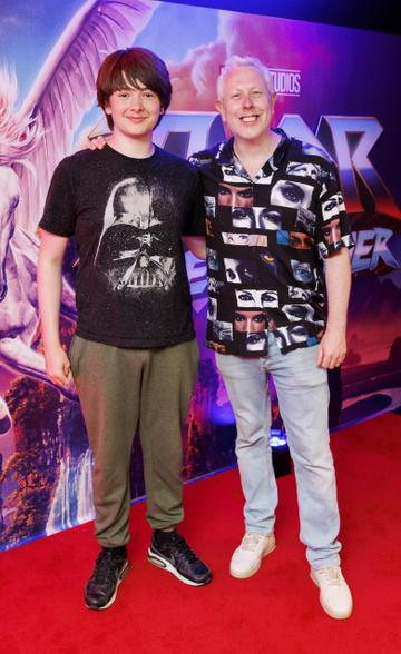 Osín Mooney and Anthony Remedy pictured at the special preview screening of Thor: Love and Thunder. Picture Andres Poveda