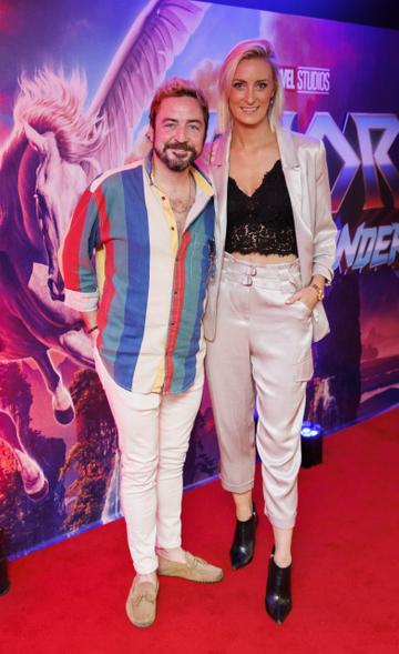 Ronan Cosgrove and Leona Byrne pictured at the special preview screening of Thor: Love and Thunder. Picture Andres Poveda