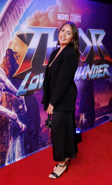 Rachel Cronin pictured at the special preview screening of Thor: Love and Thunder. Picture Andres Poveda