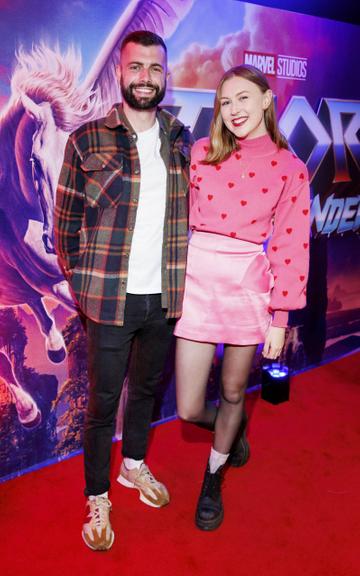John Sharpson and Eadaoin Fitzmaurice pictured at the special preview screening of Thor: Love and Thunder. Picture Andres Poveda