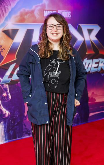 Shaunagh Edwards, visual effects coordinator for the film pictured at the special preview screening of Thor: Love and Thunder. Picture Andres Poveda