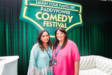 Norah Casey and Michelle Spillane at the Paddy Power Comedy Festival. 
Photo By Ray Keogh